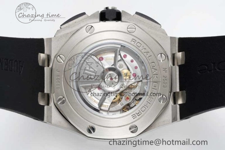 Sophisticated Royal Oak Offshore 44mm SS RSF 1:1 Best Edition White Dial on Black Rubber Strap A 4757