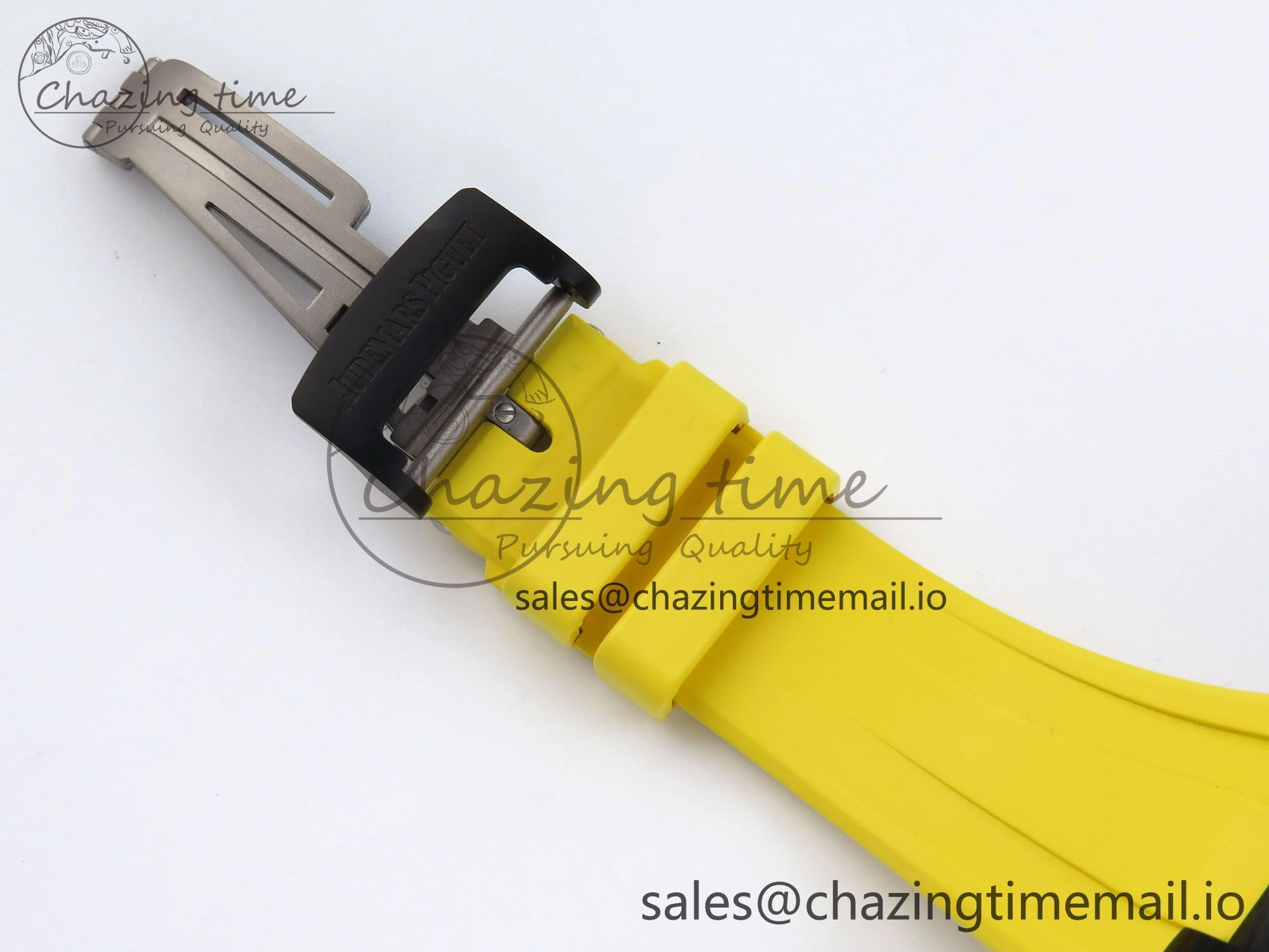 Royal Oak Offshore 44mm SS TKF 1:1 Best Edition Black Yellow Dial on Yellow Rubber Strap A SunProtective 4318