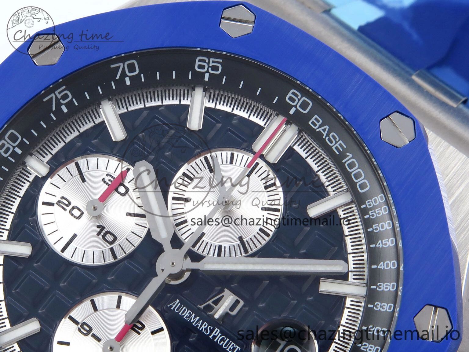 Royal Oak Offshore 44mm SS TKF 1:1 Best Edition Blue Dial on Blue Camou Rubber Strap A Cozy 4362