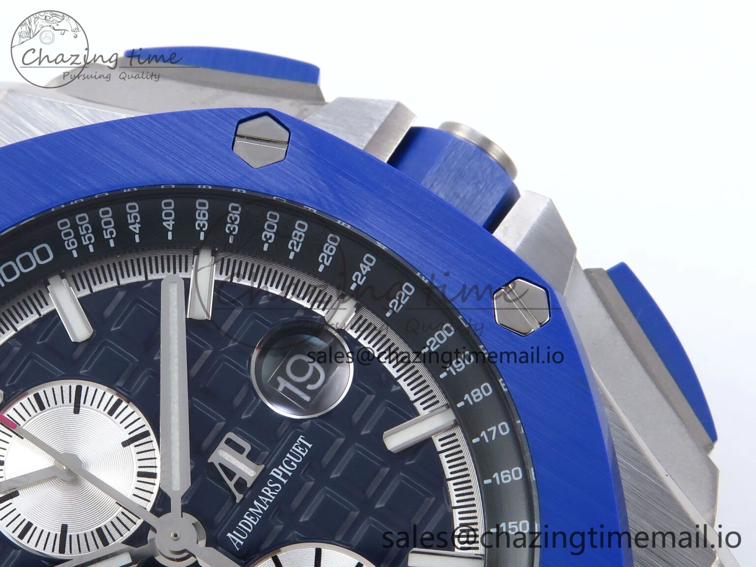 Royal Oak Offshore 44mm SS TKF 1:1 Best Edition Blue Dial on Blue Camou Rubber Strap A Cozy 4362