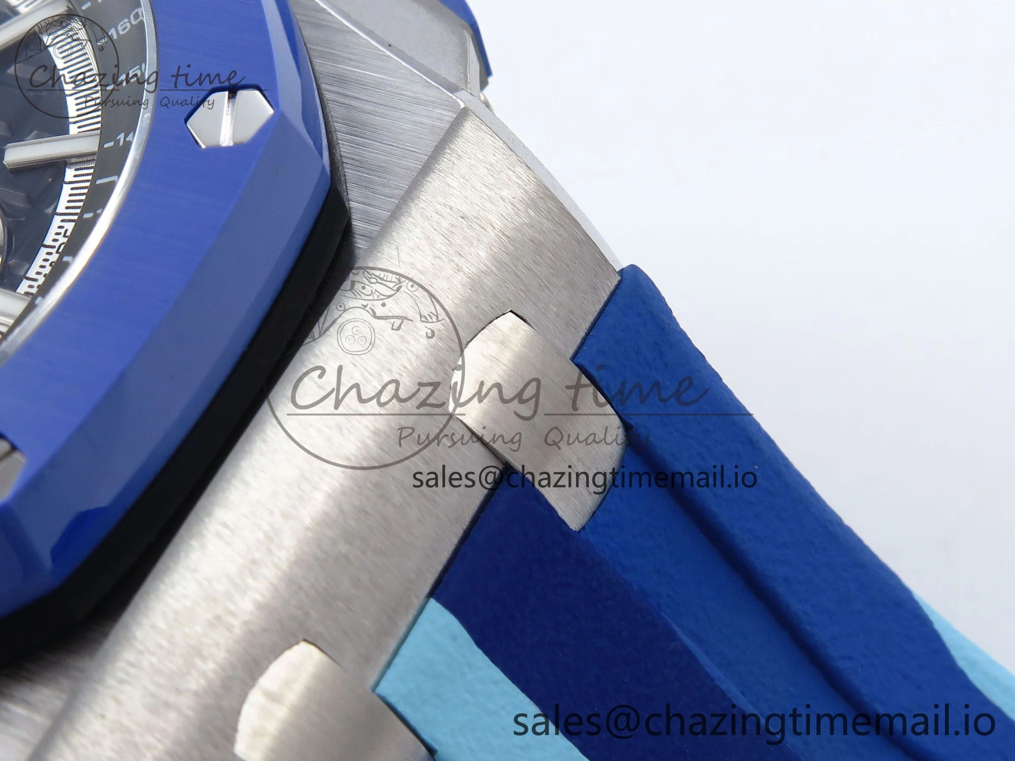 Royal Oak Offshore 44mm SS TKF 1:1 Best Edition Blue Dial on Blue Camou Rubber Strap A Cozy 4362