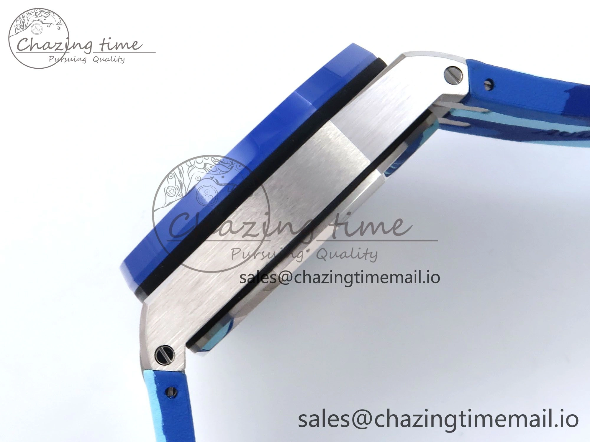 Royal Oak Offshore 44mm SS TKF 1:1 Best Edition Blue Dial on Blue Camou Rubber Strap A Cozy 4362