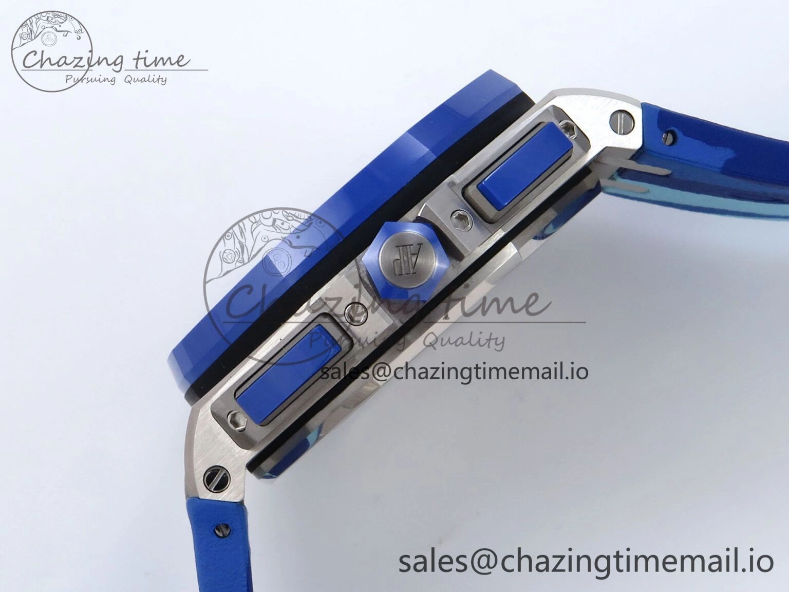 Royal Oak Offshore 44mm SS TKF 1:1 Best Edition Blue Dial on Blue Camou Rubber Strap A Cozy 4362