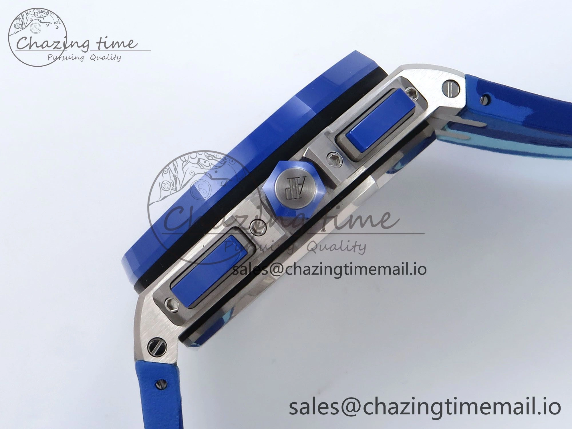 Royal Oak Offshore 44mm SS TKF 1:1 Best Edition Blue Dial on Blue Camou Rubber Strap A Cozy 4362