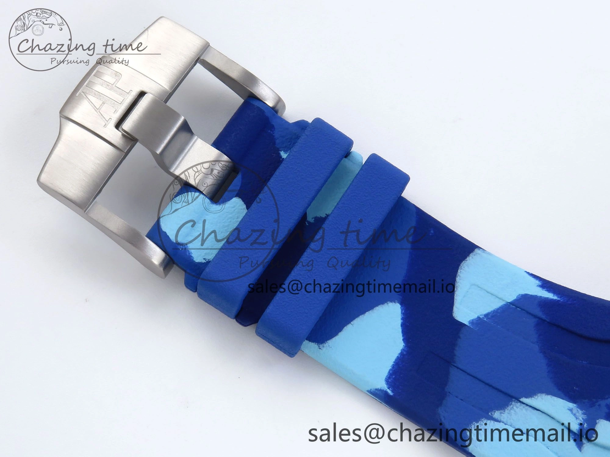 Royal Oak Offshore 44mm SS TKF 1:1 Best Edition Blue Dial on Blue Camou Rubber Strap A Cozy 4362