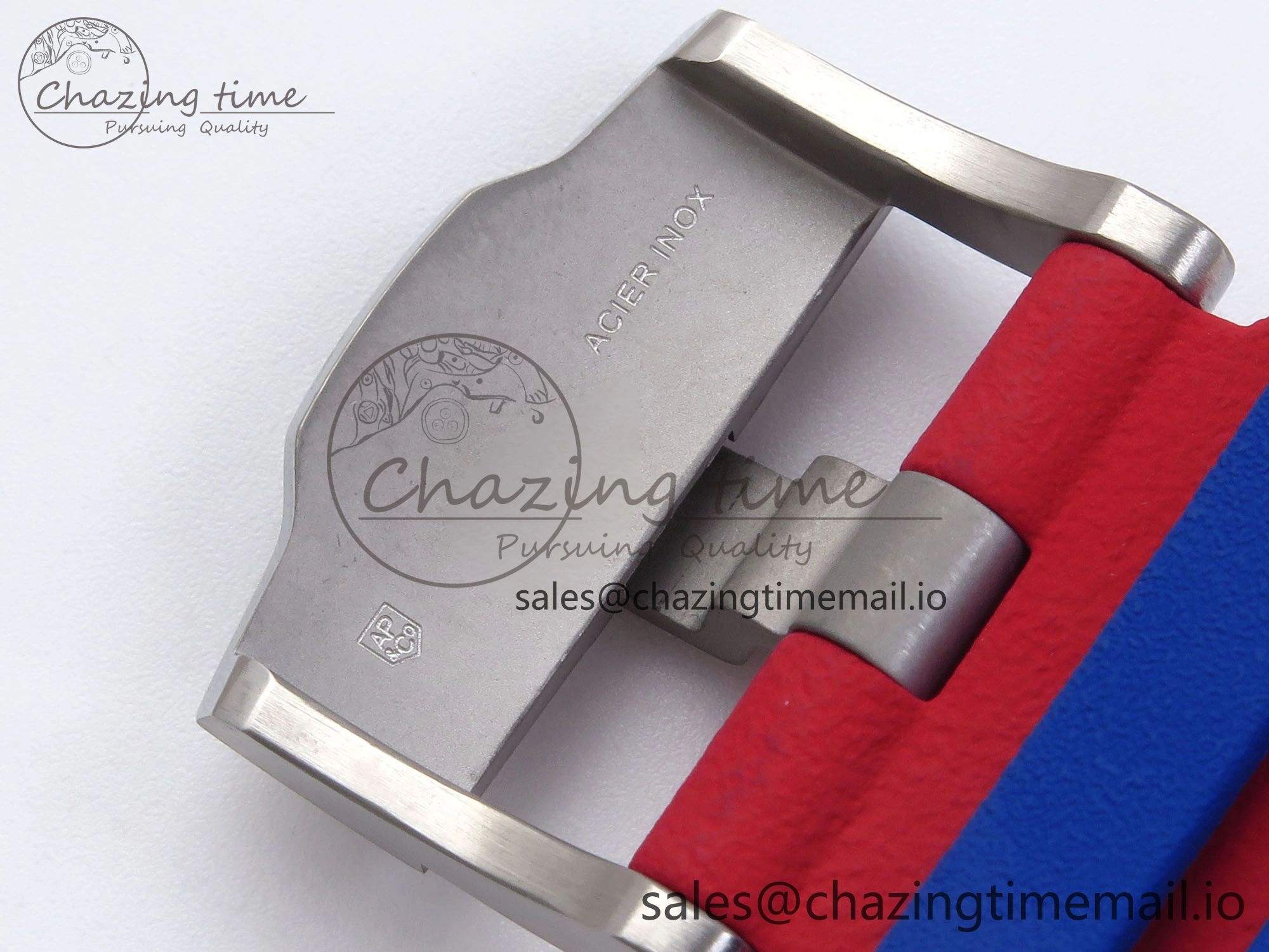 Attractive Royal Oak Offshore 44mm SS TKF 1:1 Best Edition Blue Red Dial on Blue Red Rubber Strap A 4361