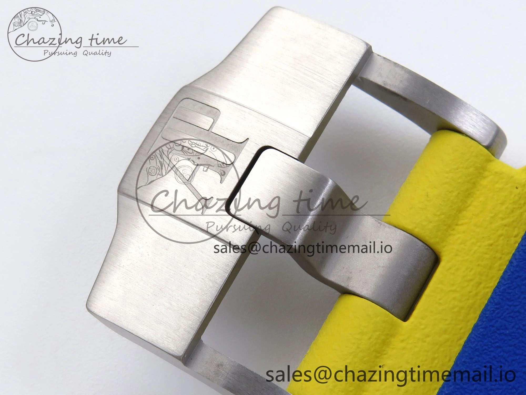 Durable Royal Oak Offshore 44mm SS TKF 1:1 Best Edition Blue Yellow Dial on Blue Yellow Rubber Strap A 4359