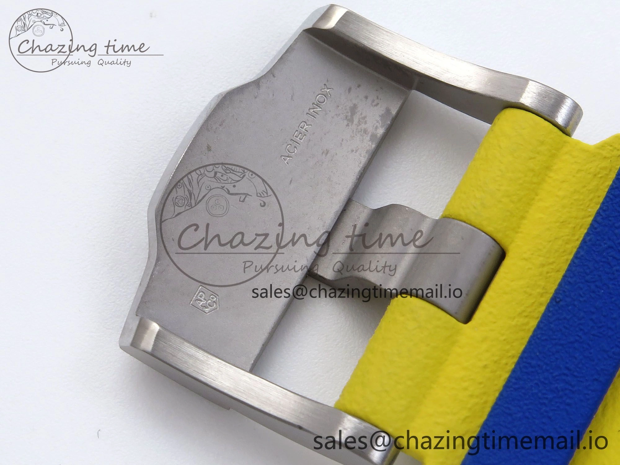 Durable Royal Oak Offshore 44mm SS TKF 1:1 Best Edition Blue Yellow Dial on Blue Yellow Rubber Strap A 4359