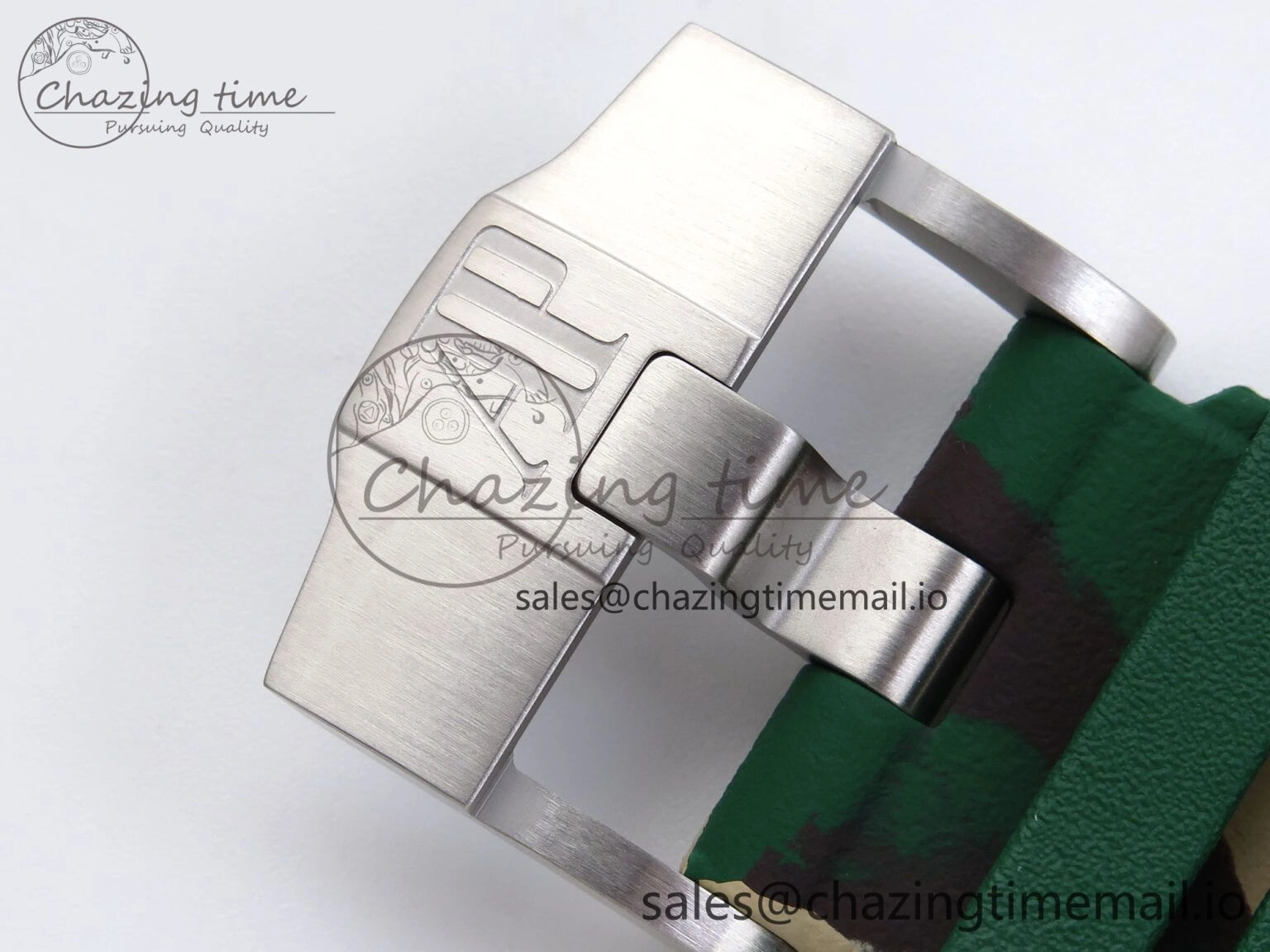 Royal Oak Offshore 44mm SS TKF 1:1 Best Edition Cream Dial on Green Camou Rubber Strap A SmoothTexture 4364