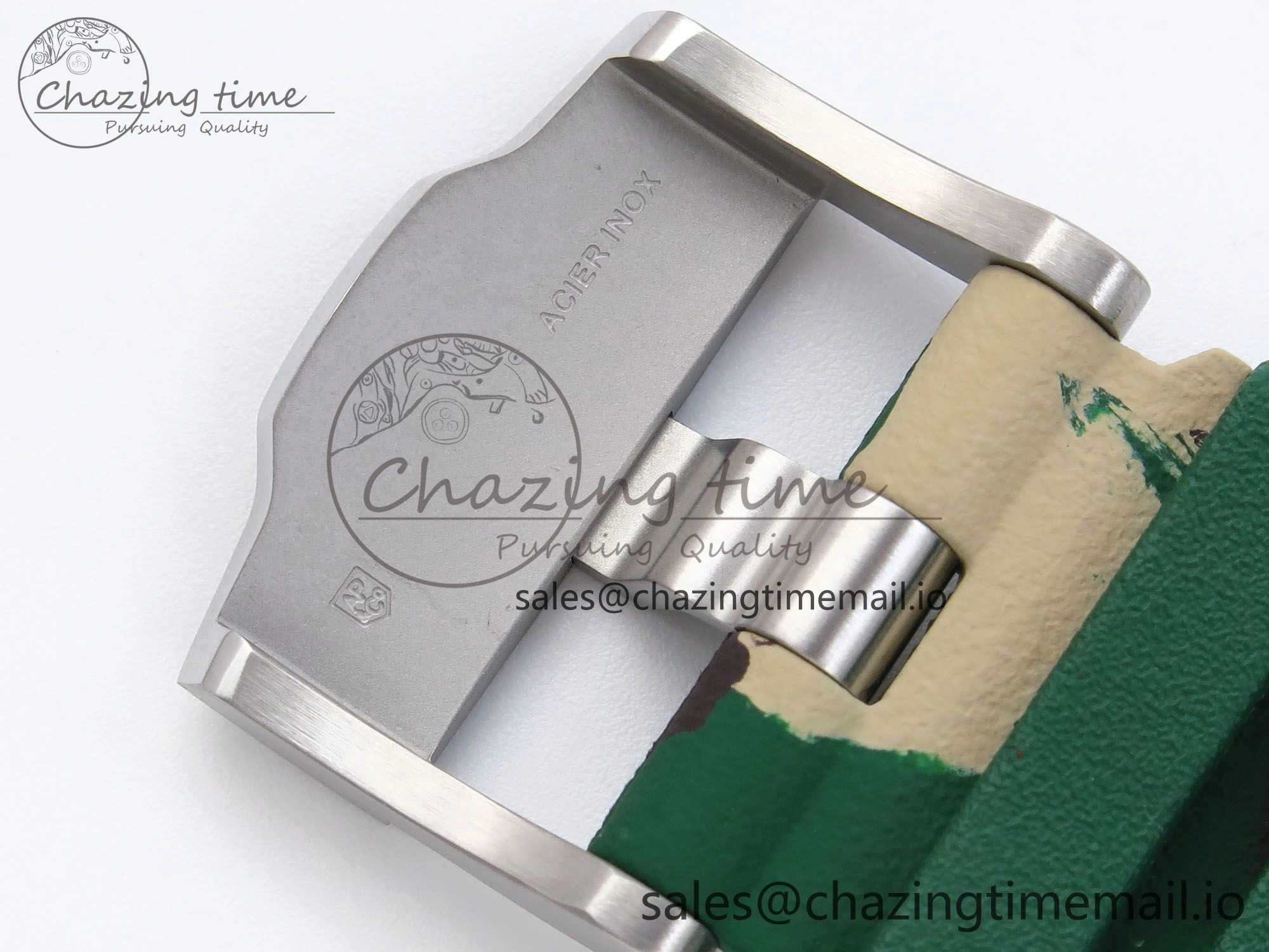 Royal Oak Offshore 44mm SS TKF 1:1 Best Edition Cream Dial on Green Camou Rubber Strap A SmoothTexture 4364