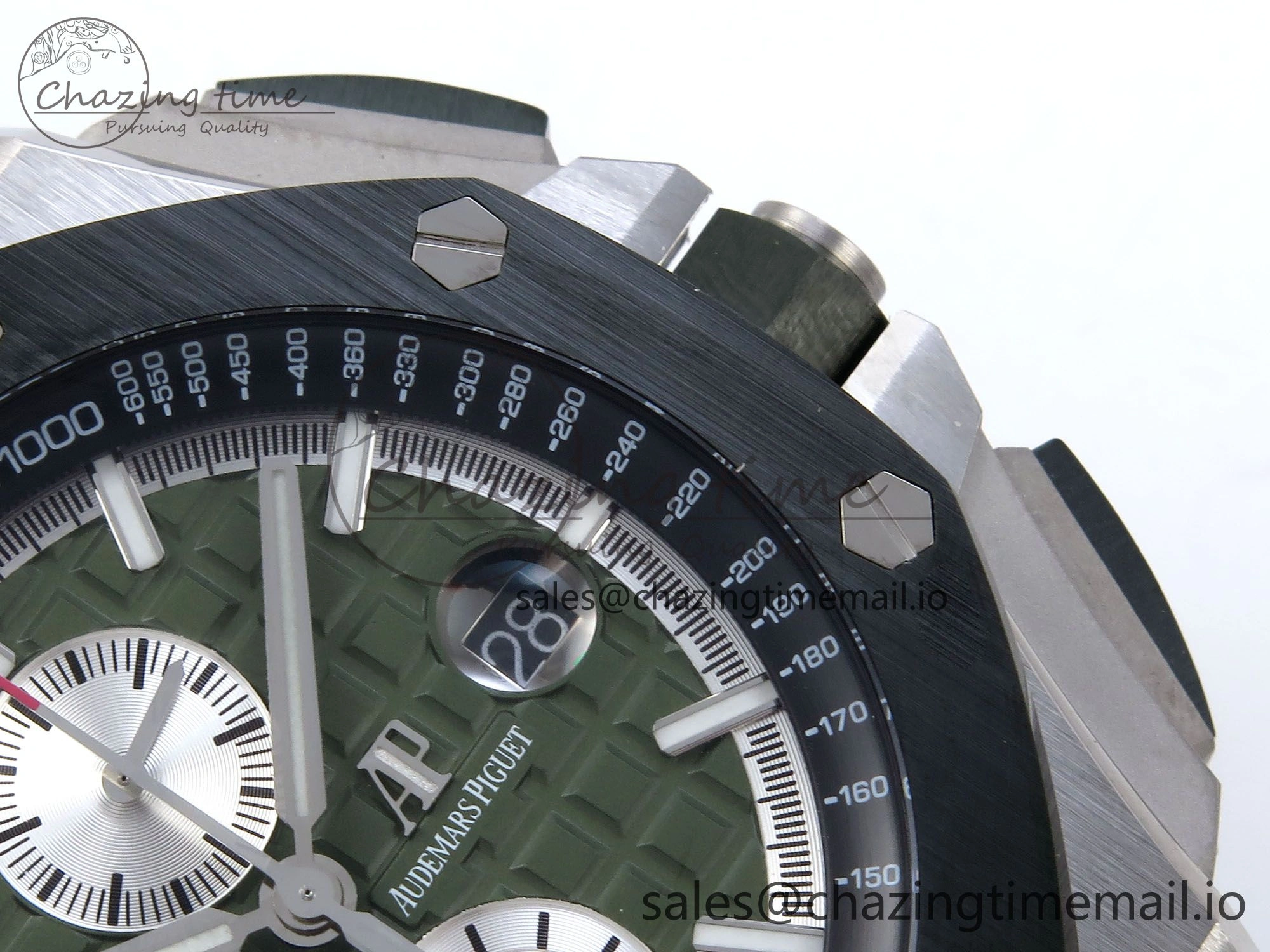 Sporty Royal Oak Offshore 44mm SS TKF 1:1 Best Edition Green Dial on Green Camou Rubber Strap A 4358