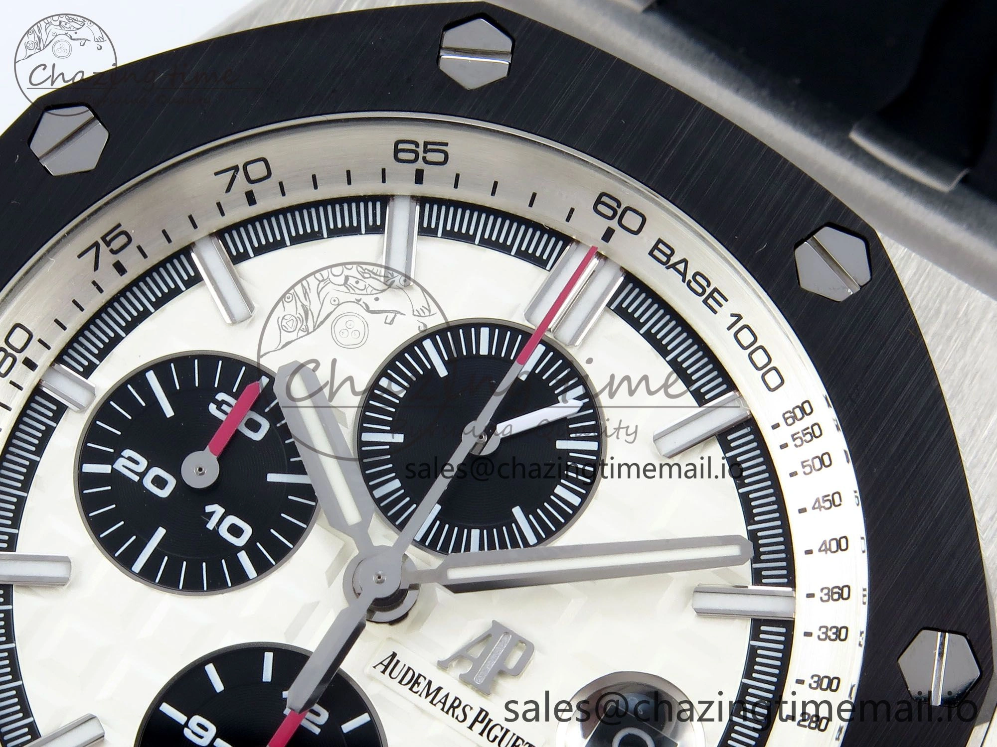 Royal Oak Offshore 44mm SS TKF 1:1 Best Edition White Dial on Black Rubber Strap A Colorful 4375