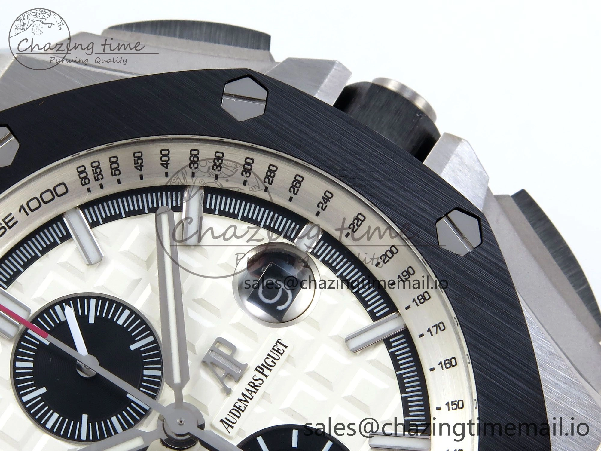 Royal Oak Offshore 44mm SS TKF 1:1 Best Edition White Dial on Black Rubber Strap A Colorful 4375