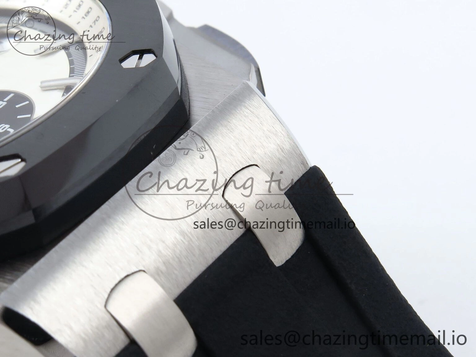 Royal Oak Offshore 44mm SS TKF 1:1 Best Edition White Dial on Black Rubber Strap A Colorful 4375