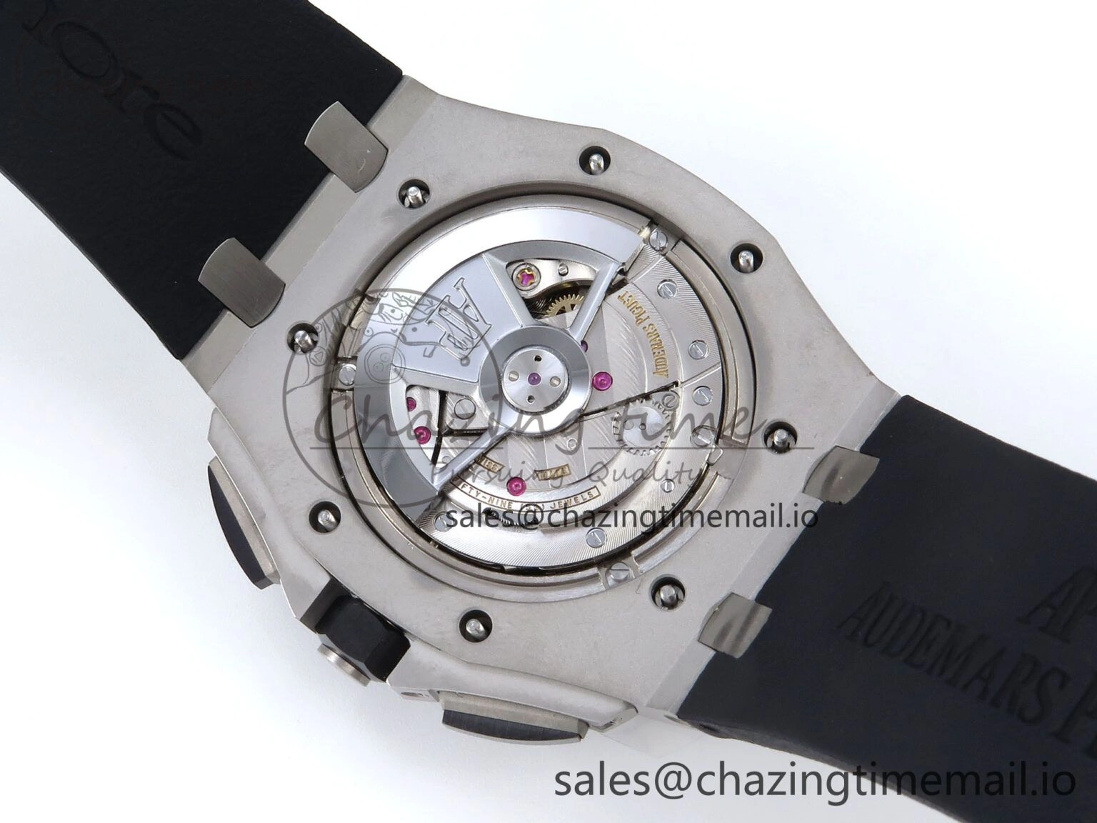 Royal Oak Offshore 44mm SS TKF 1:1 Best Edition White Dial on Black Rubber Strap A Colorful 4375