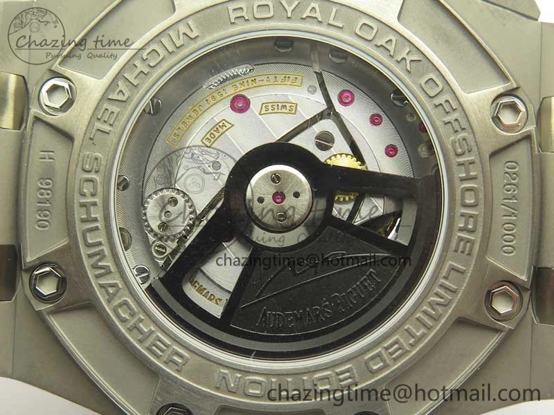 Royal Oak Offshore 44mm Titanium Michael Schumacher 1:1 JF Best Edition A3126 (Free XS Strap) V2 w  Cyclops ZipUp 4914