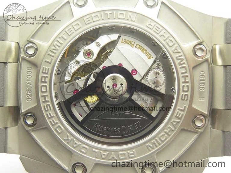 Royal Oak Offshore 44mm Titanium Michael Schumacher 1:1 JF Best Edition A3126 (Free XS Strap) V2 w  Cyclops ZipUp 4914