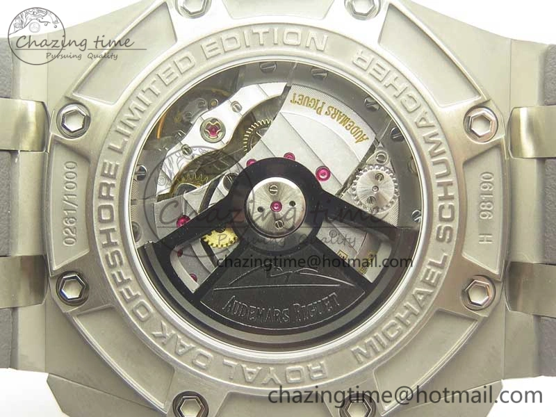 Royal Oak Offshore 44mm Titanium Michael Schumacher 1:1 JF Best Edition A3126 (Free XS Strap) V2 w  Cyclops ZipUp 4914