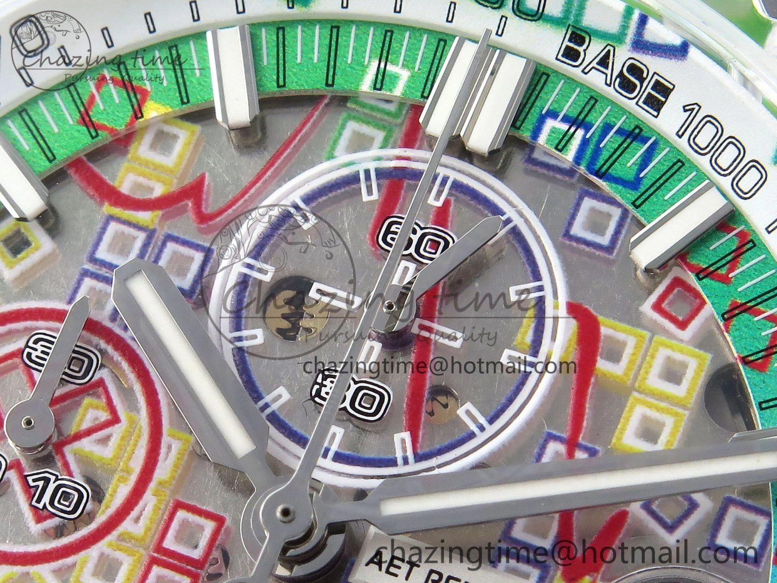 MultiPurpose Royal Oak Offshore 44mm Transparent APF Best Edition  Dial on Green Rubber Strap A 4579