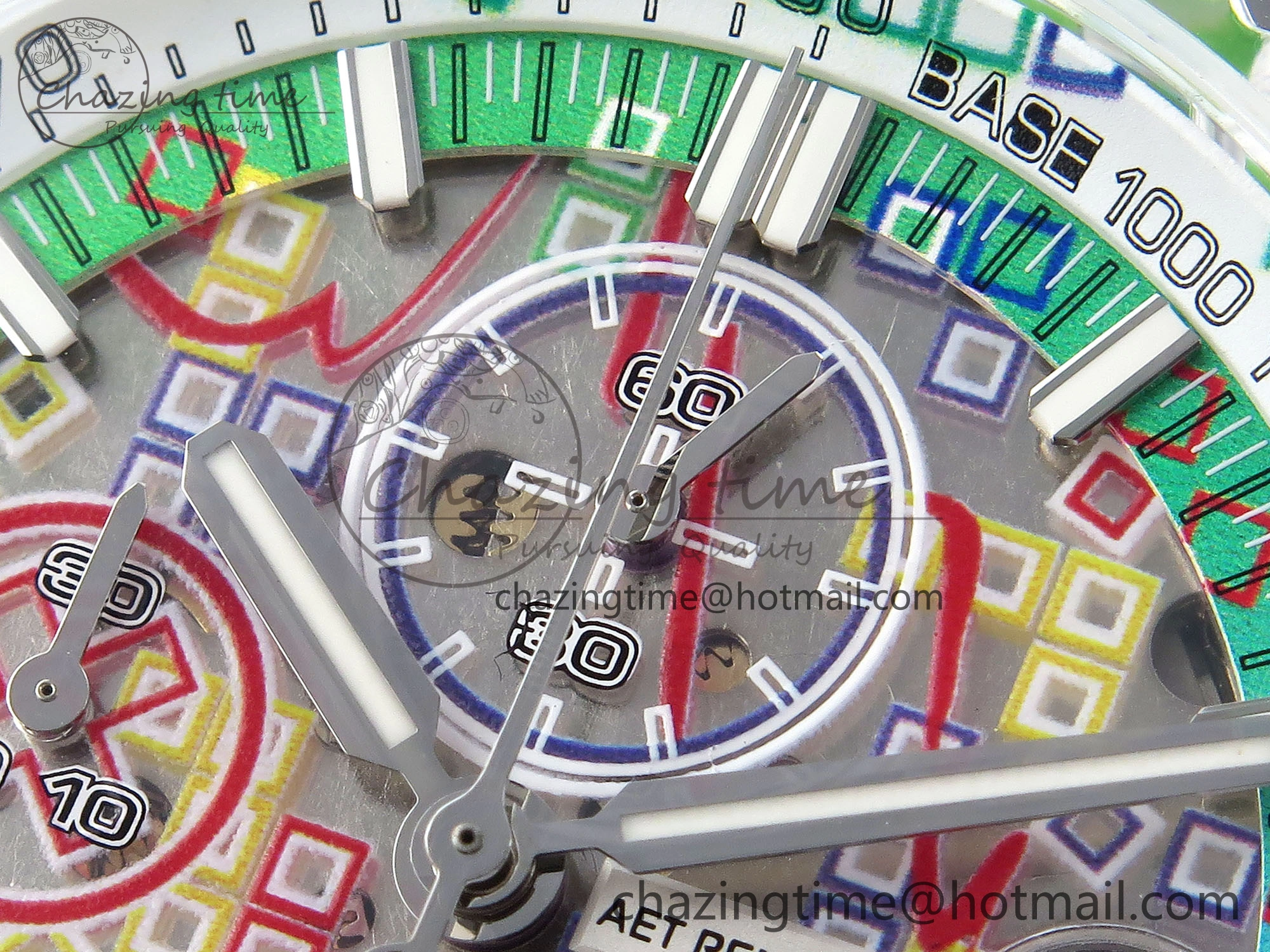 MultiPurpose Royal Oak Offshore 44mm Transparent APF Best Edition  Dial on Green Rubber Strap A 4579