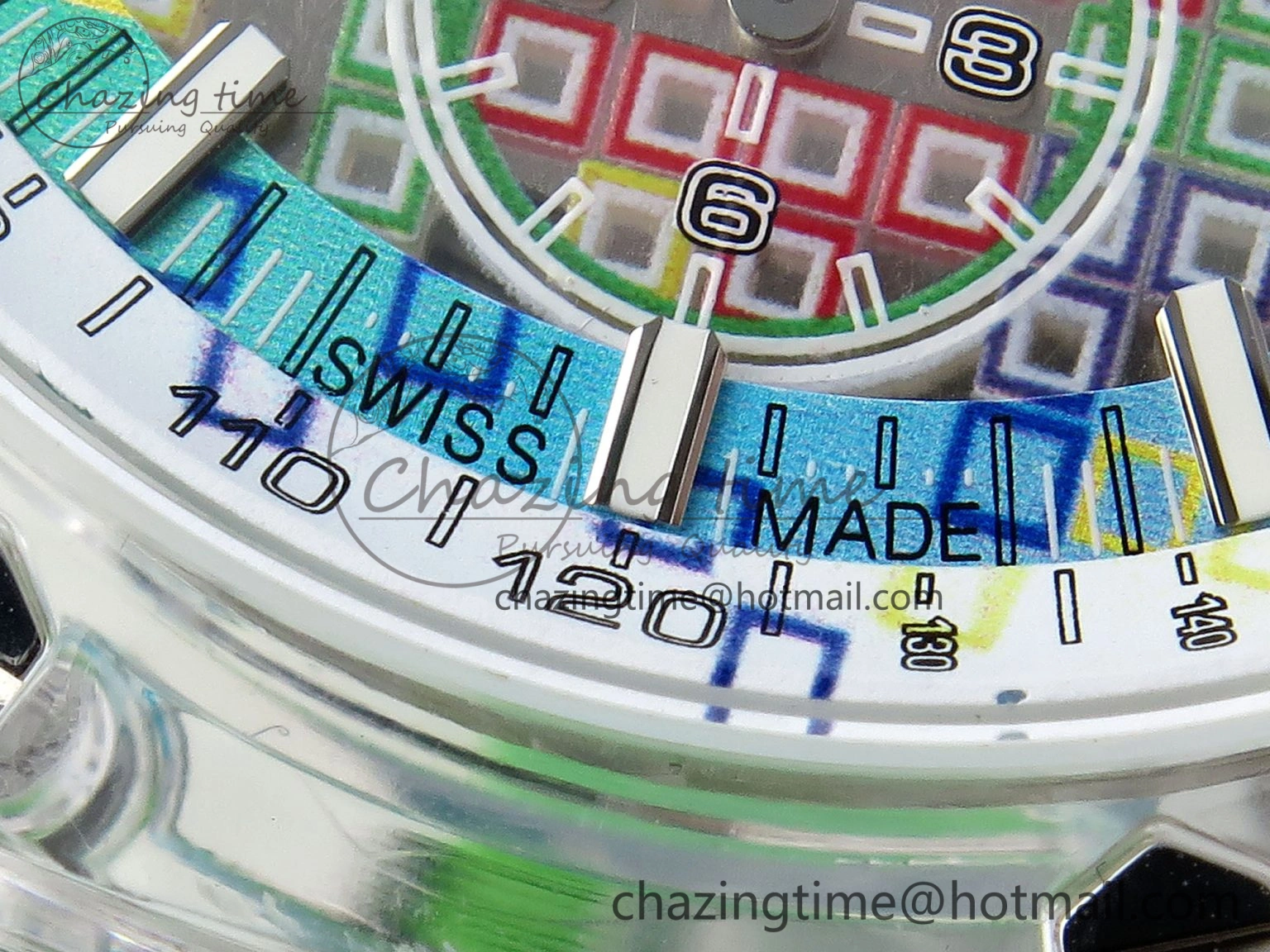 MultiPurpose Royal Oak Offshore 44mm Transparent APF Best Edition  Dial on Green Rubber Strap A 4579