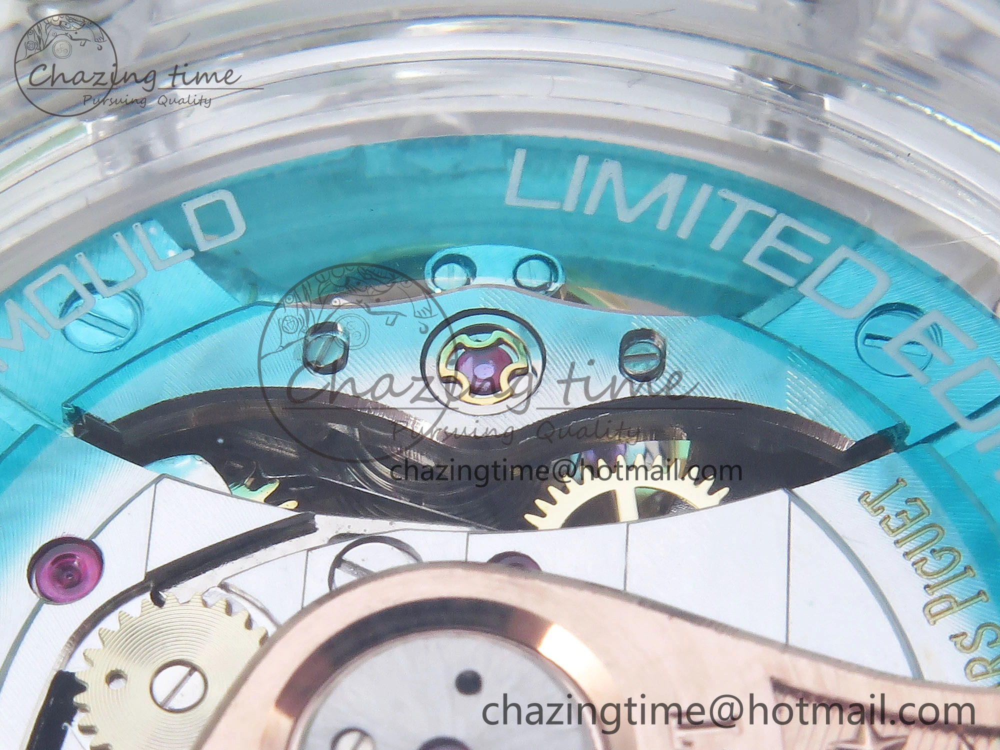 MultiPurpose Royal Oak Offshore 44mm Transparent APF Best Edition  Dial on Green Rubber Strap A 4579