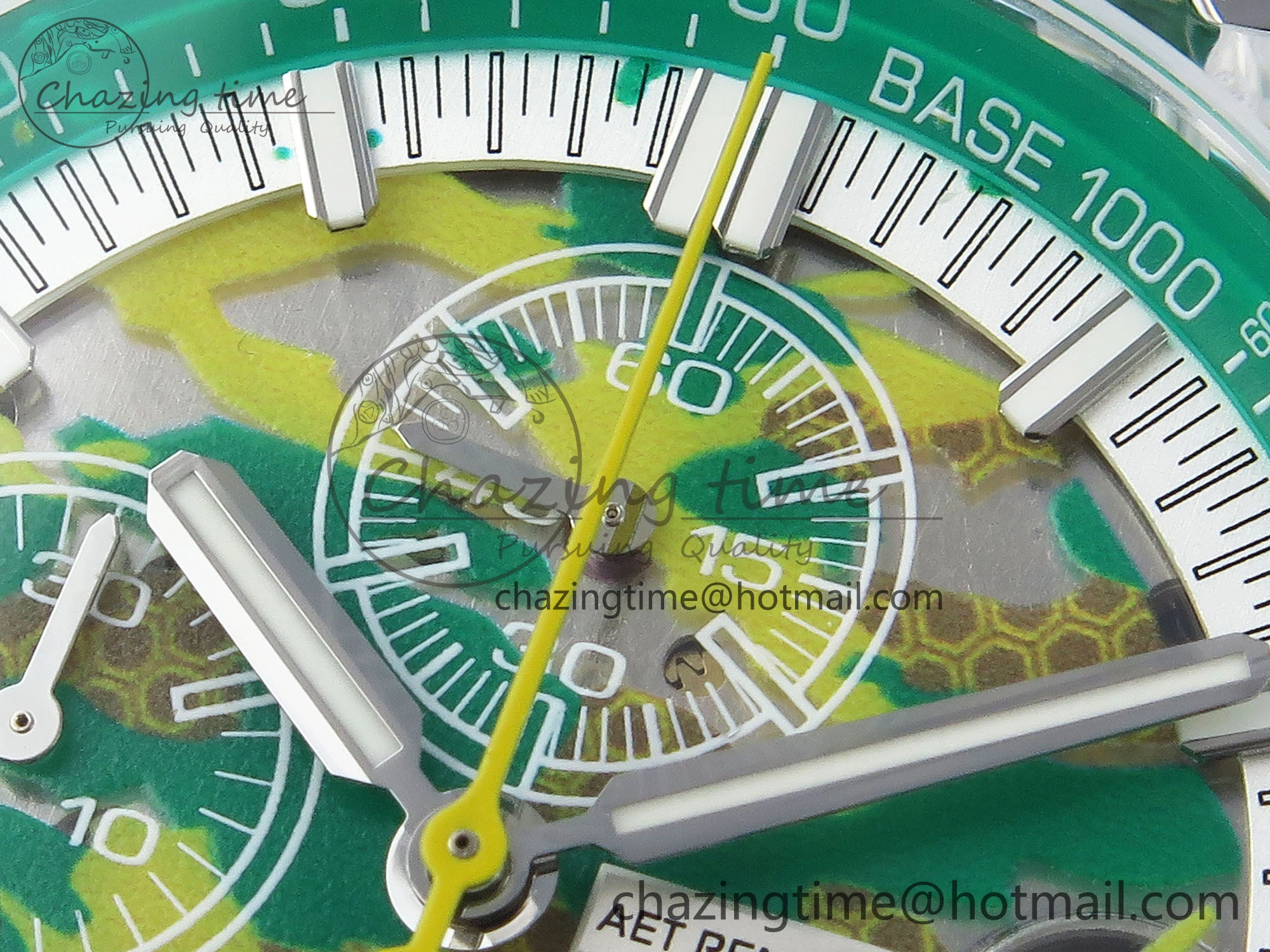 OnTrend Royal Oak Offshore 44mm Transparent APF Best Edition Green Dial on Green Rubber Strap A 4581