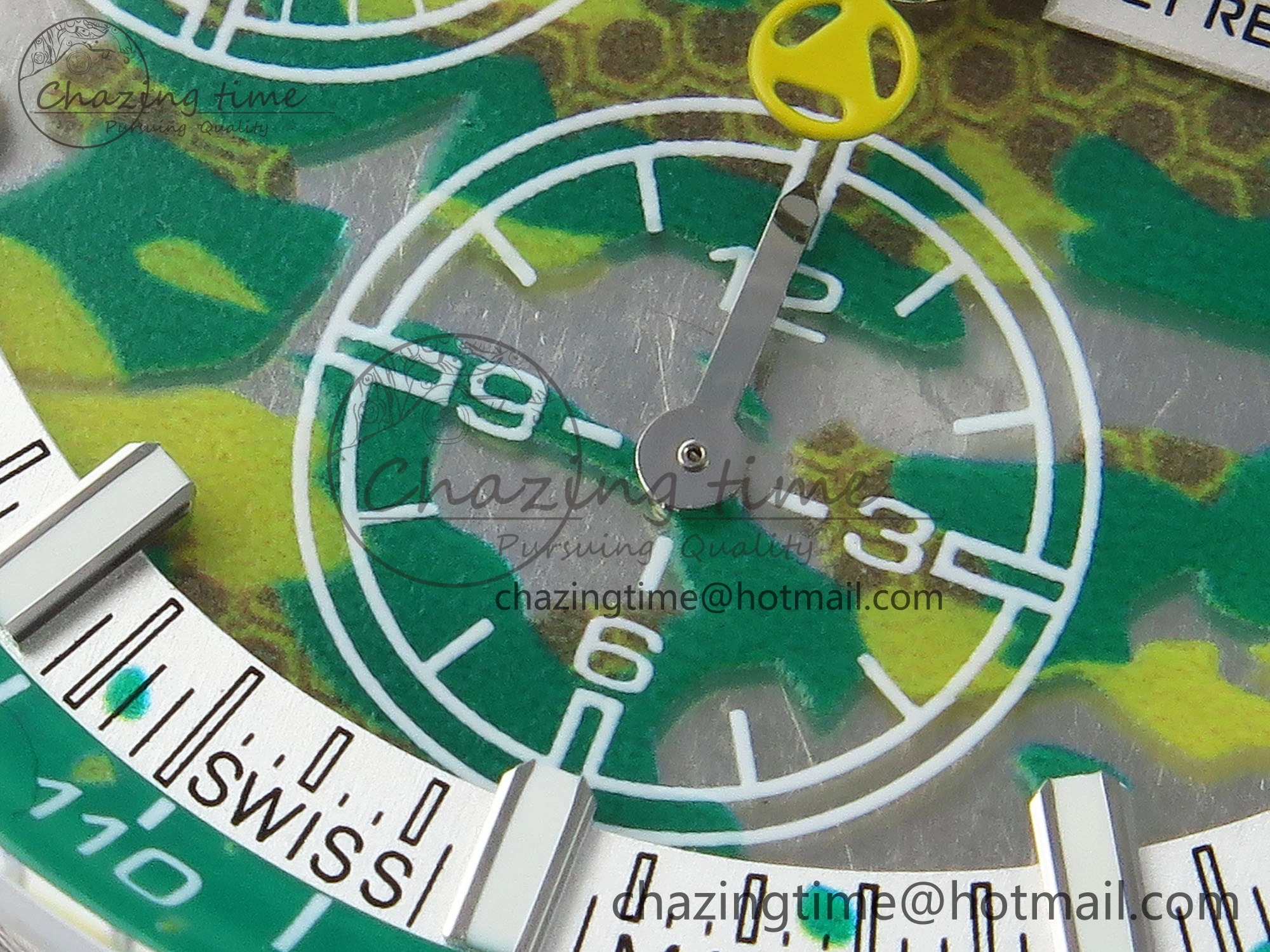 OnTrend Royal Oak Offshore 44mm Transparent APF Best Edition Green Dial on Green Rubber Strap A 4581