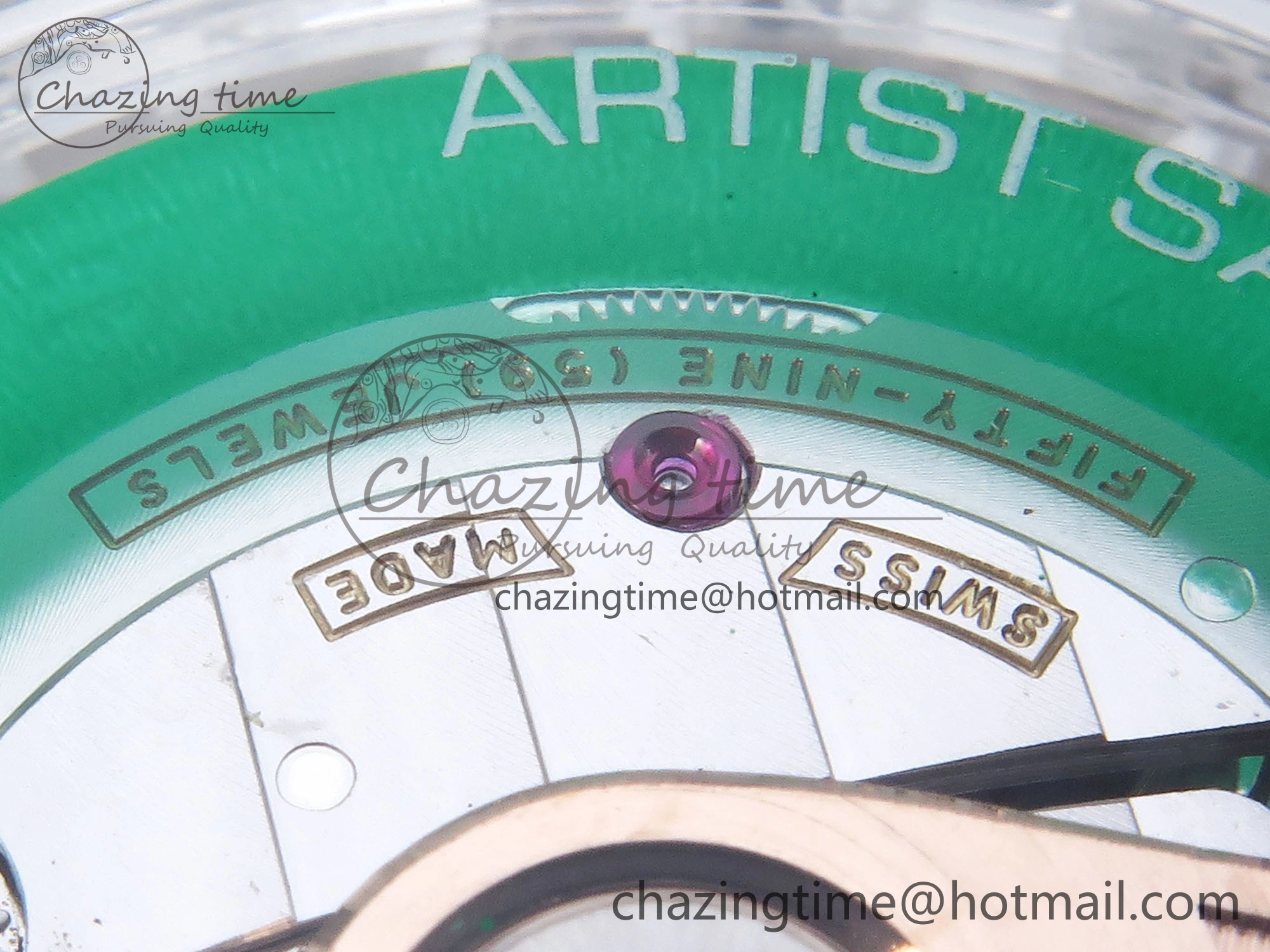 OnTrend Royal Oak Offshore 44mm Transparent APF Best Edition Green Dial on Green Rubber Strap A 4581