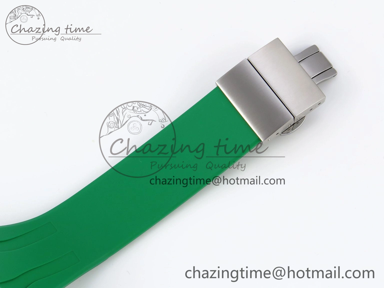 OnTrend Royal Oak Offshore 44mm Transparent APF Best Edition Green Dial on Green Rubber Strap A 4581