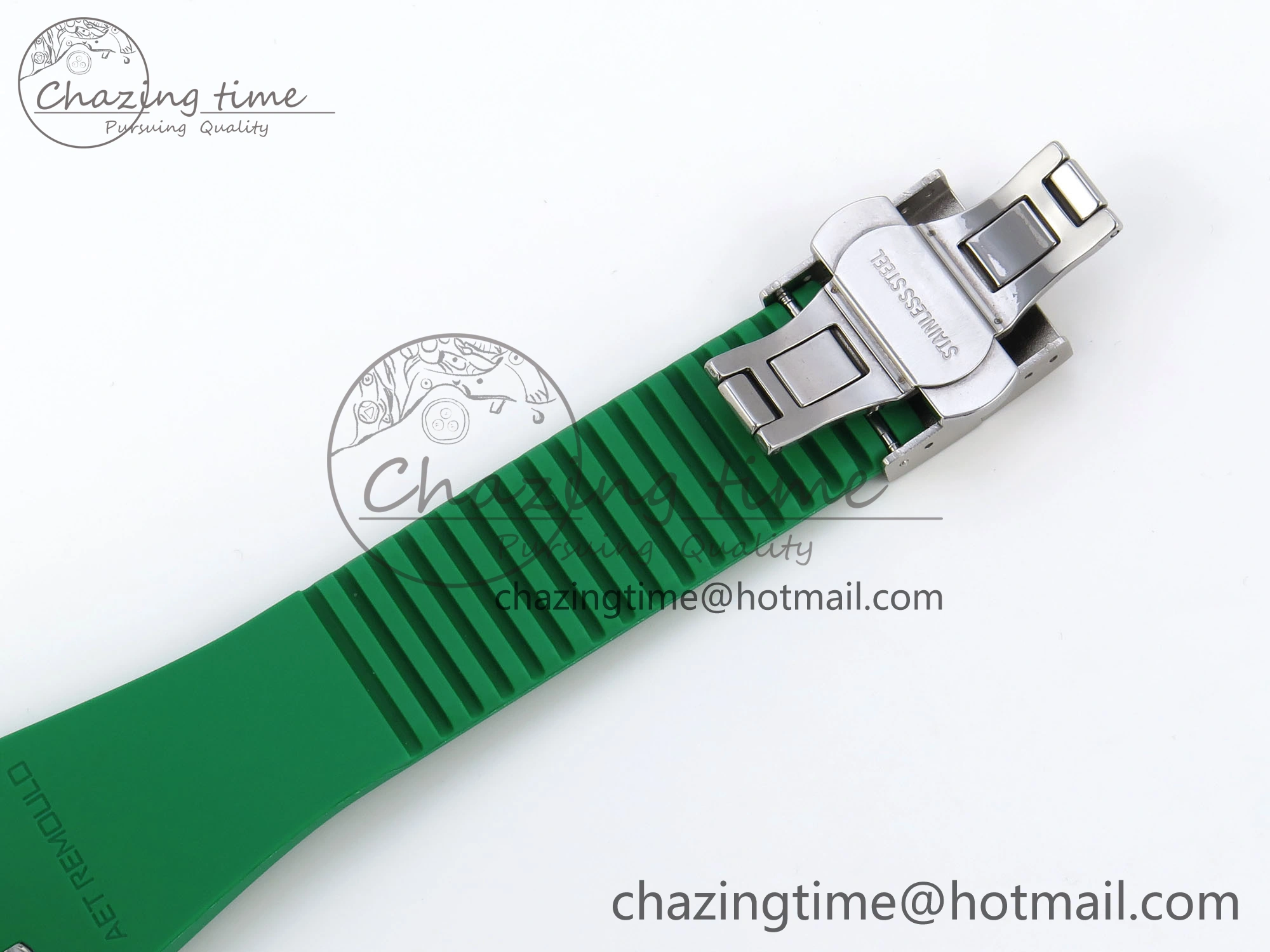 OnTrend Royal Oak Offshore 44mm Transparent APF Best Edition Green Dial on Green Rubber Strap A 4581