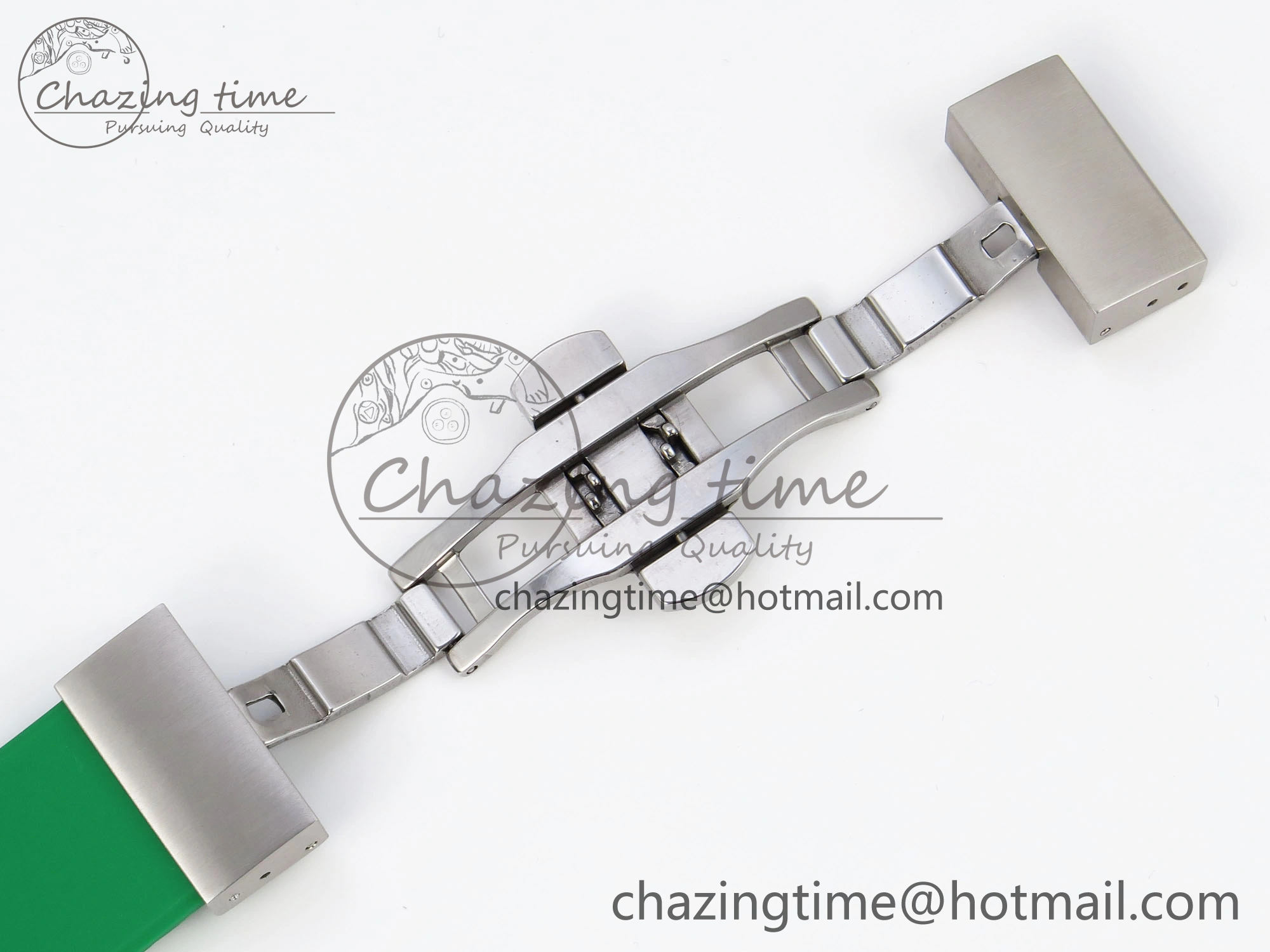 OnTrend Royal Oak Offshore 44mm Transparent APF Best Edition Green Dial on Green Rubber Strap A 4581