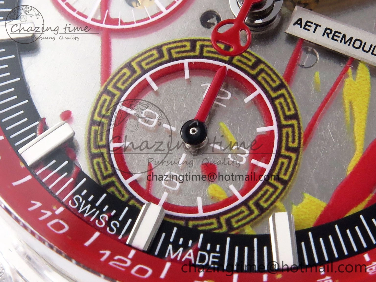Breathable Royal Oak Offshore 44mm Transparent APF Best Edition Red Dial on White Rubber Strap A 4580