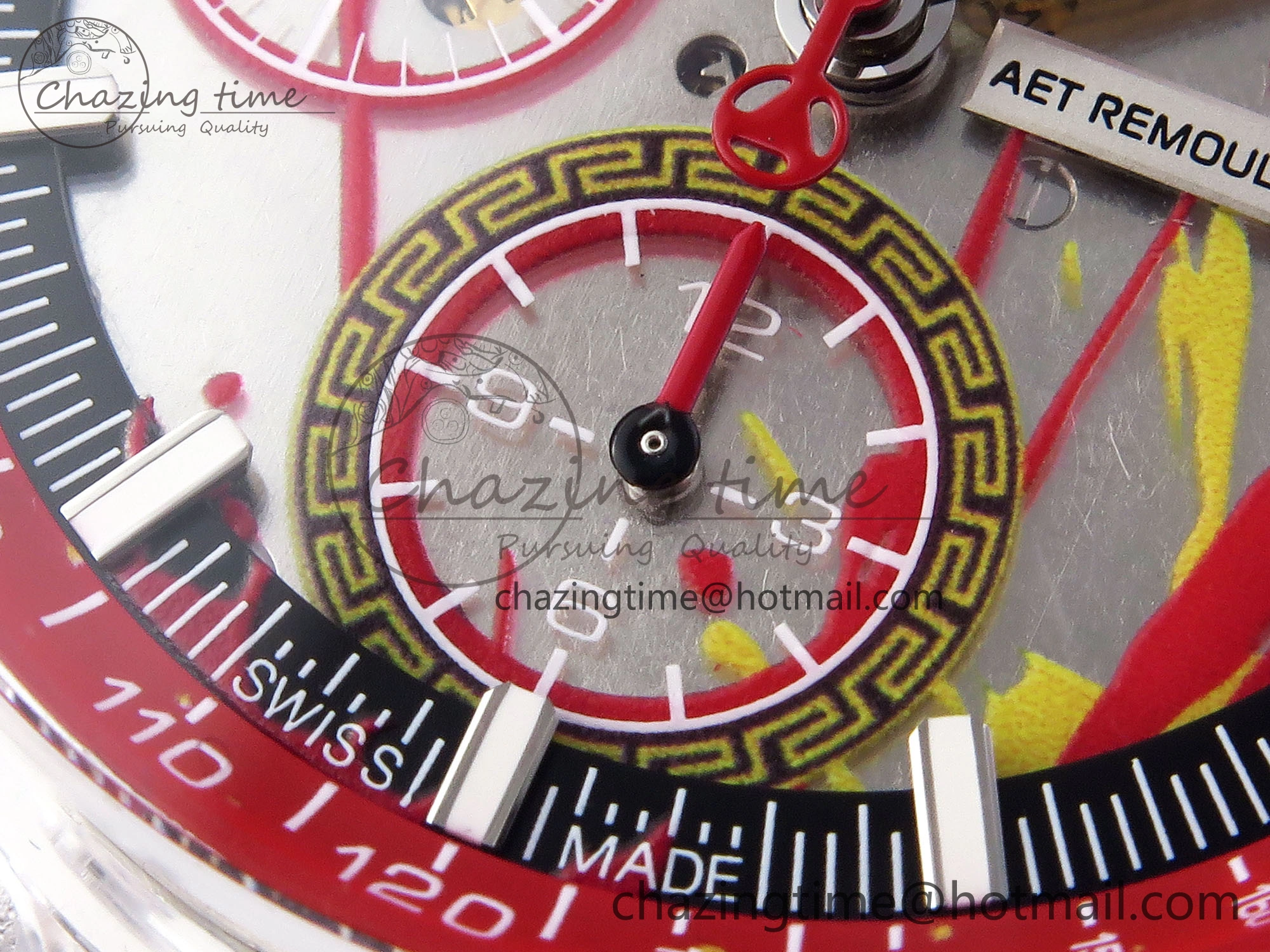 Breathable Royal Oak Offshore 44mm Transparent APF Best Edition Red Dial on White Rubber Strap A 4580