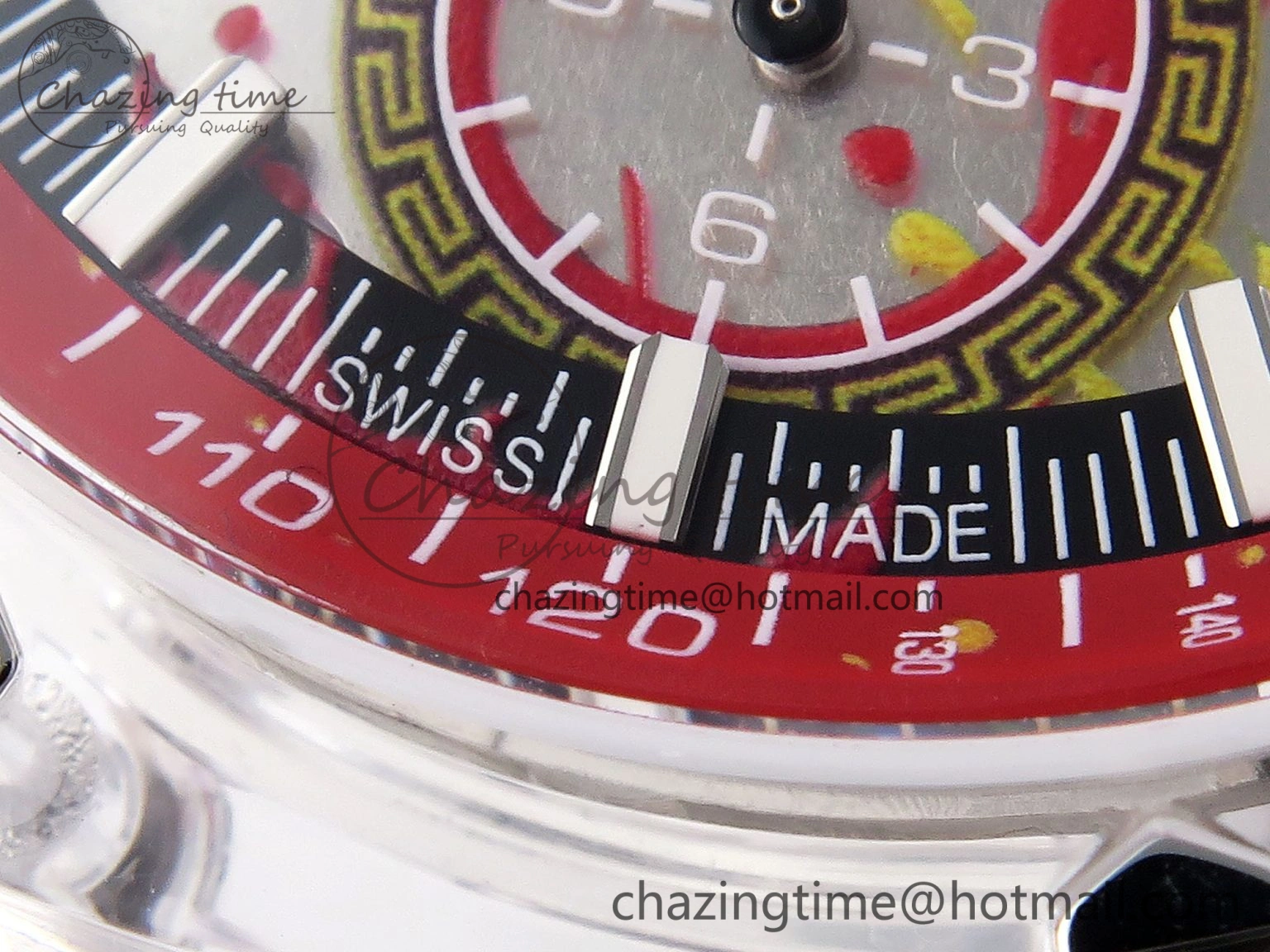 Breathable Royal Oak Offshore 44mm Transparent APF Best Edition Red Dial on White Rubber Strap A 4580