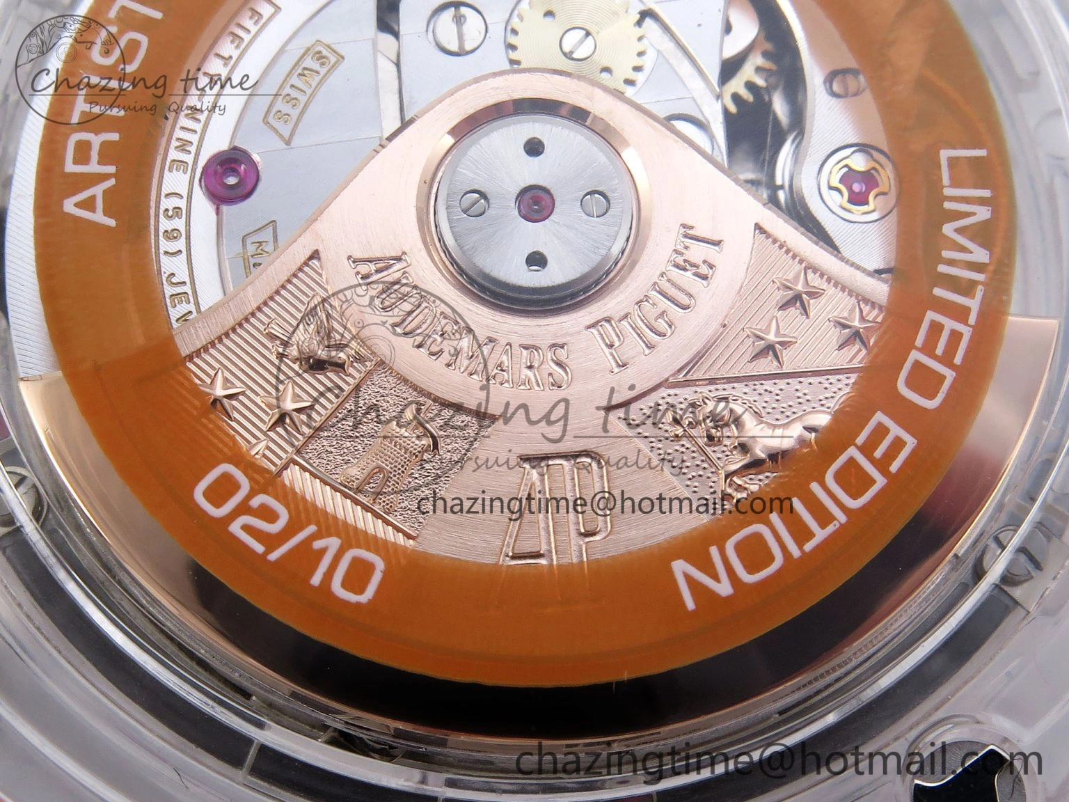 Breathable Royal Oak Offshore 44mm Transparent APF Best Edition Red Dial on White Rubber Strap A 4580