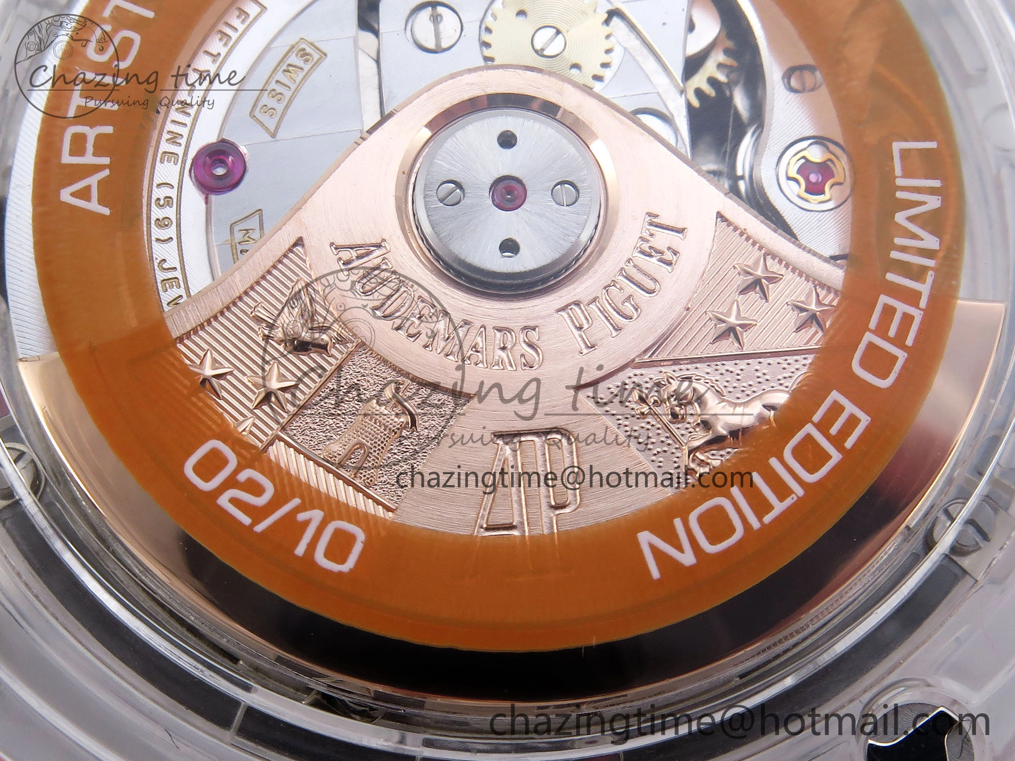 Breathable Royal Oak Offshore 44mm Transparent APF Best Edition Red Dial on White Rubber Strap A 4580