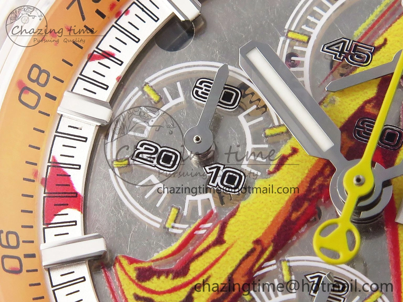 Royal Oak Offshore 44mm Transparent APF Best Edition Yellow Dial on Yellow Rubber Strap A WaterResistant 4583
