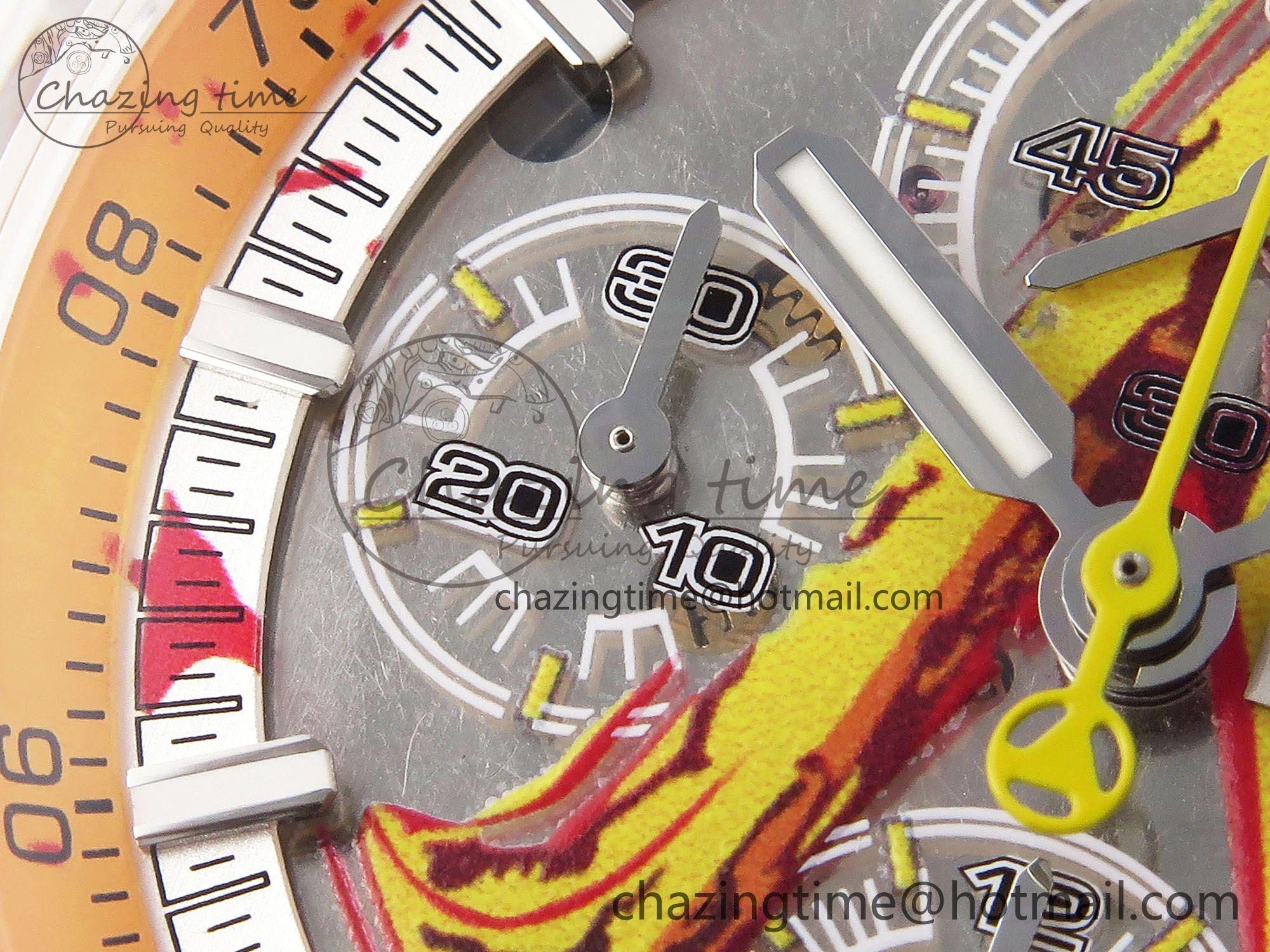 Royal Oak Offshore 44mm Transparent APF Best Edition Yellow Dial on Yellow Rubber Strap A WaterResistant 4583