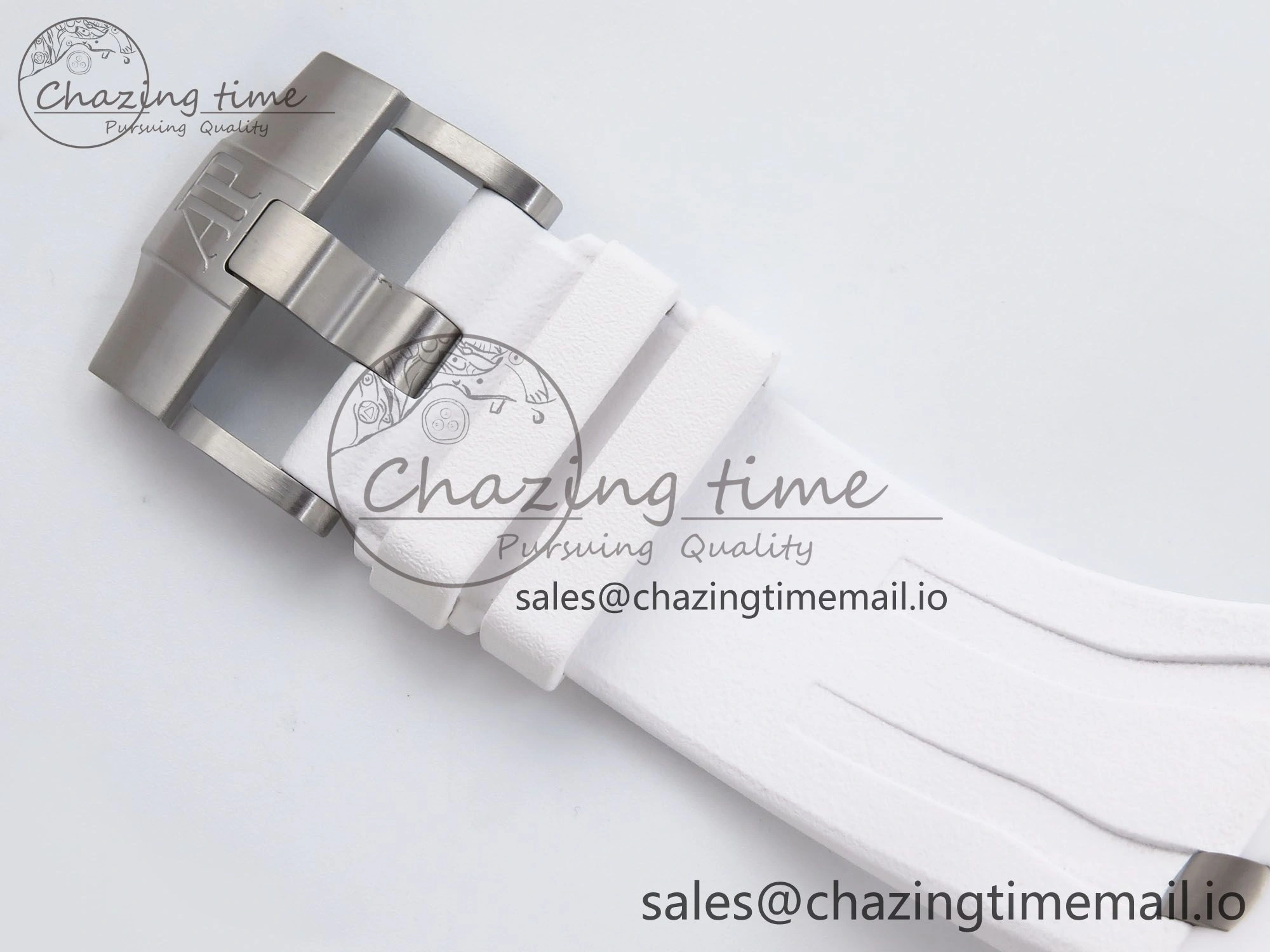 EyeCatching Royal Oak Offshore 44mm White Ceramic TKF 1:1 Best Edition White Dial on White Rubber Strap A 4360