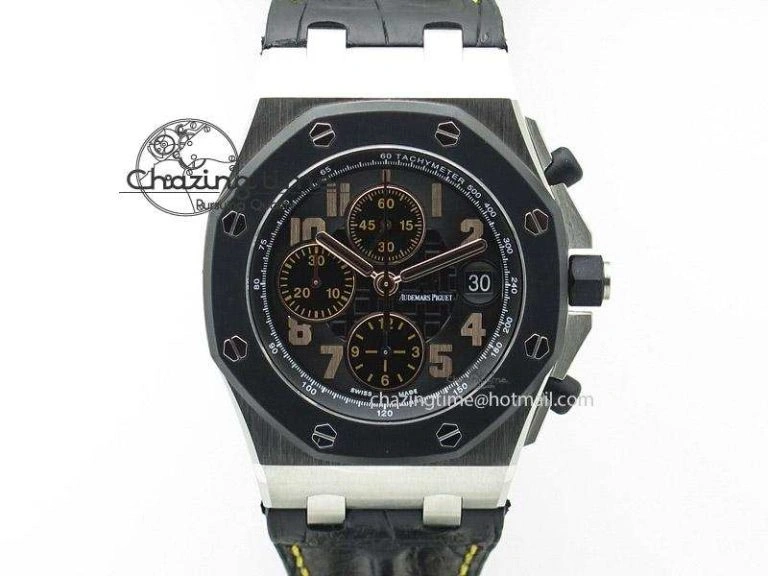 Stylish Royal Oak Offshore “57th Street” Rubberclad Bezel JF Best Edition On Leather Strap A 5124