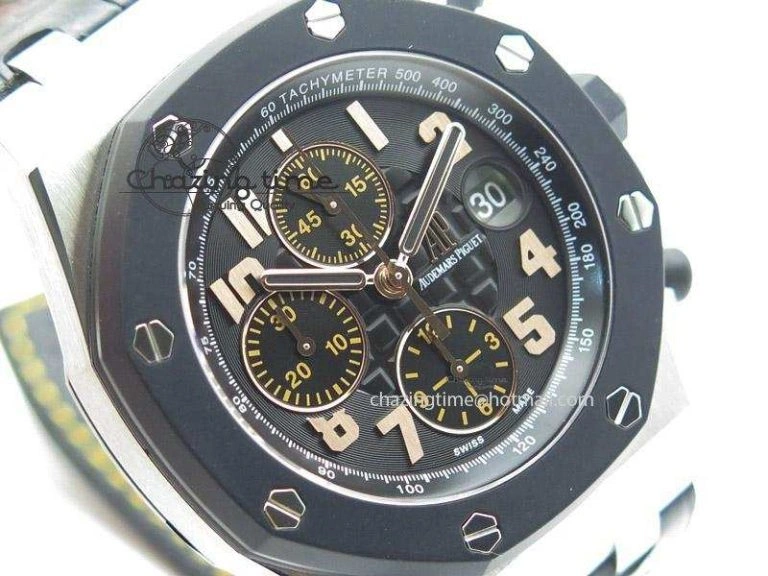 Stylish Royal Oak Offshore “57th Street” Rubberclad Bezel JF Best Edition On Leather Strap A 5124