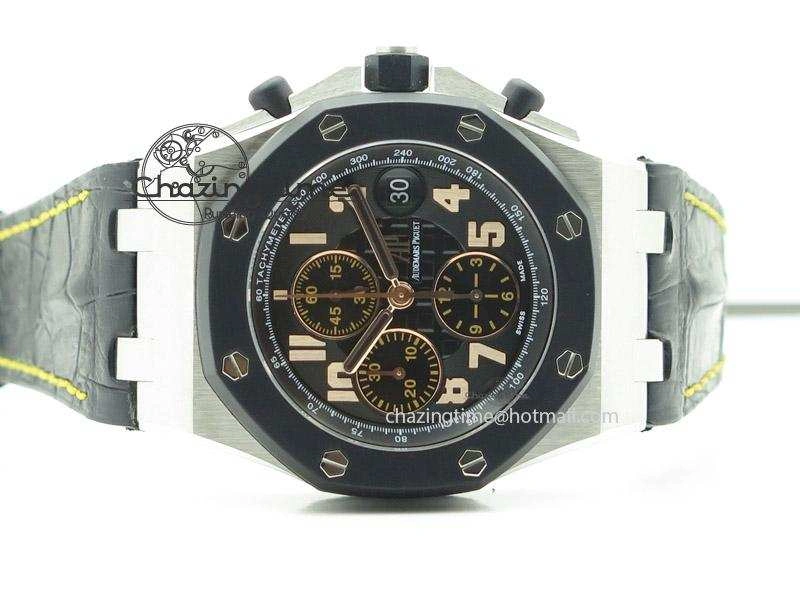 Stylish Royal Oak Offshore “57th Street” Rubberclad Bezel JF Best Edition On Leather Strap A 5124
