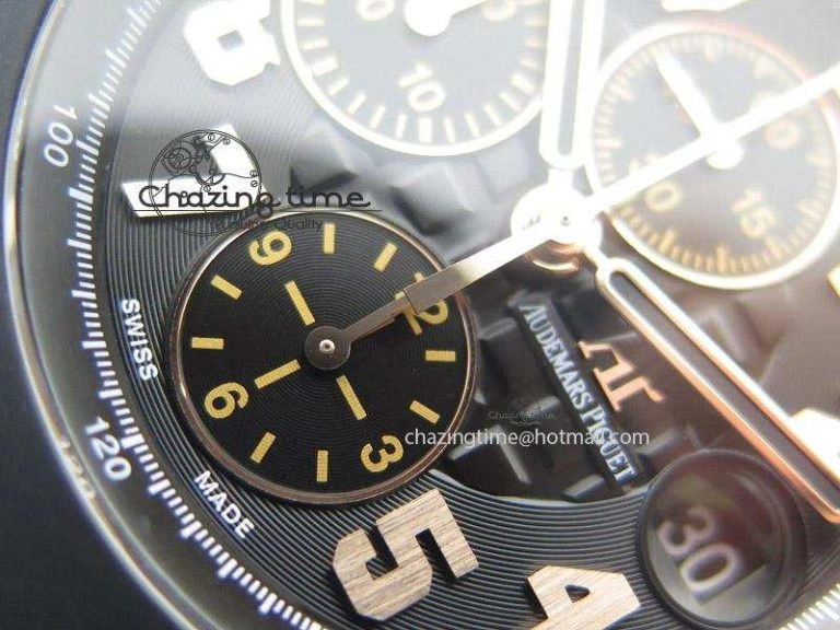 Stylish Royal Oak Offshore “57th Street” Rubberclad Bezel JF Best Edition On Leather Strap A 5124