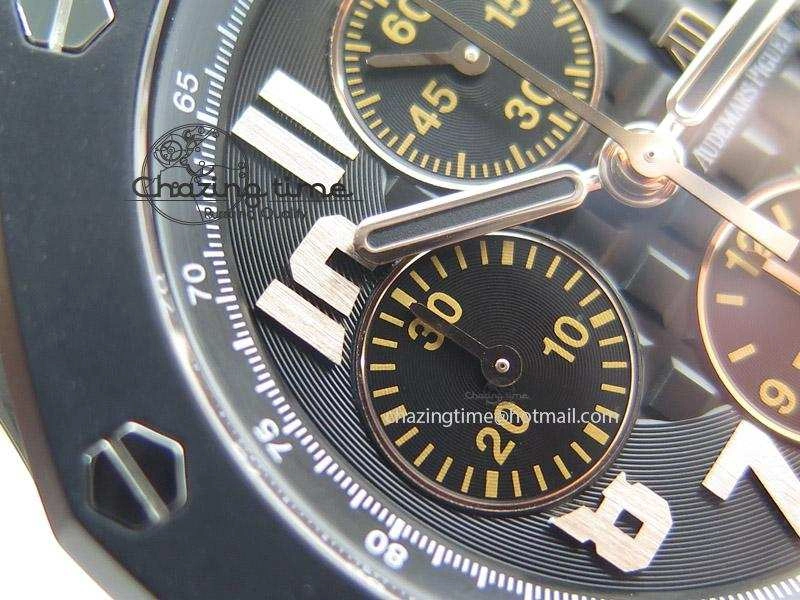 Stylish Royal Oak Offshore “57th Street” Rubberclad Bezel JF Best Edition On Leather Strap A 5124