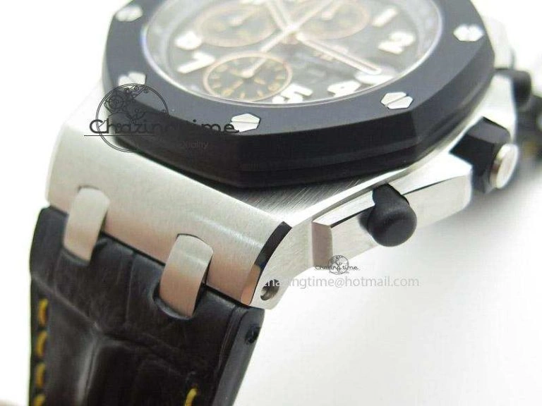 Stylish Royal Oak Offshore “57th Street” Rubberclad Bezel JF Best Edition On Leather Strap A 5124