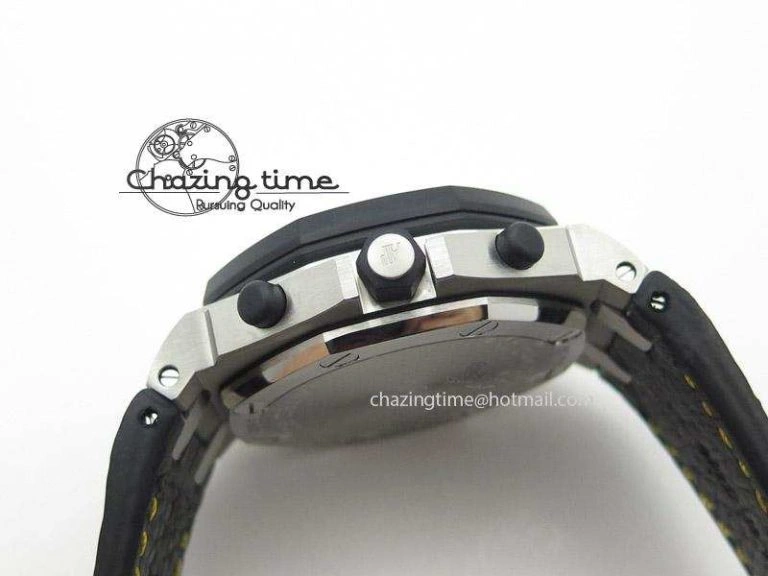 Stylish Royal Oak Offshore “57th Street” Rubberclad Bezel JF Best Edition On Leather Strap A 5124