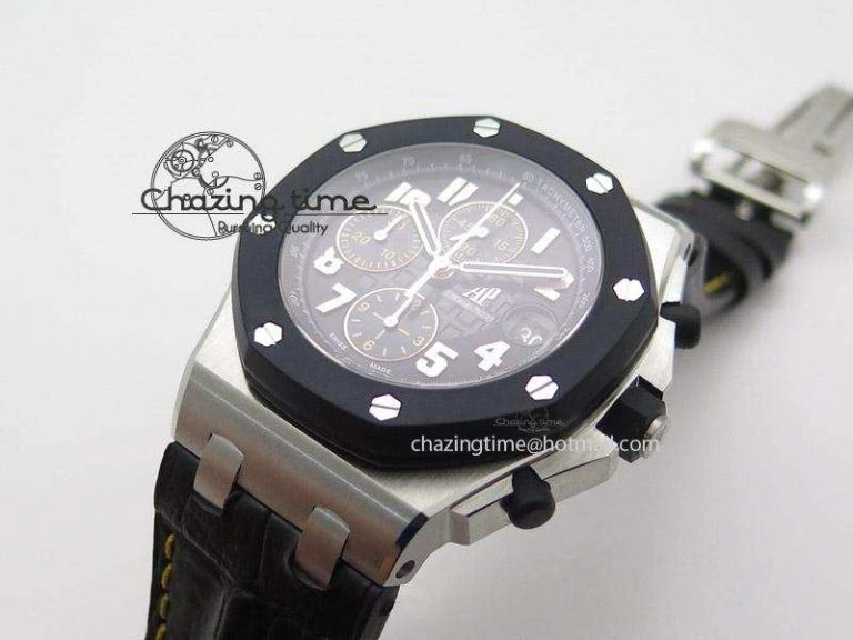 Stylish Royal Oak Offshore “57th Street” Rubberclad Bezel JF Best Edition On Leather Strap A 5124