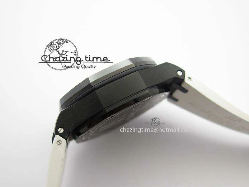 UrbanChic Royal Oak Offshore Black & White Marcus JF Best Edition On White Rubber Strap A7750 (Free Black Strap) 5068