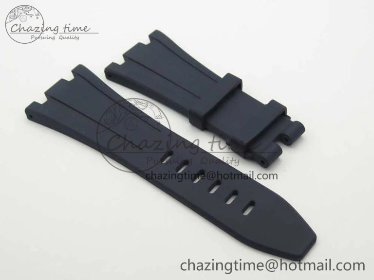Royal Oak Offshore Bucherer JF Best Edition Two Tone Blue Dial on Black Leather Strap A3126 (Free Rubber Strap) Stretchable 4886